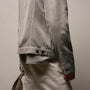 Cotton Linen Twill Trucker Jacket in Fog Pigment | James Perse Los Angeles