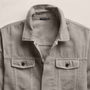 Cotton Linen Twill Trucker Jacket in Fog Pigment | James Perse Los Angeles