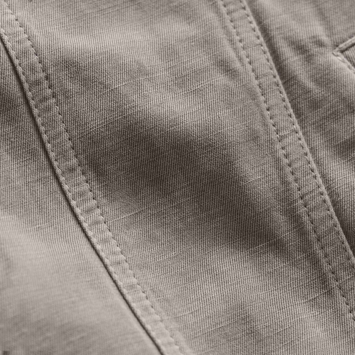 Cotton Linen Twill Trucker Jacket in Fog Pigment | James Perse Los Angeles