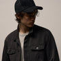 Cotton Linen Twill Trucker Jacket in Magma Pigment | James Perse Los Angeles