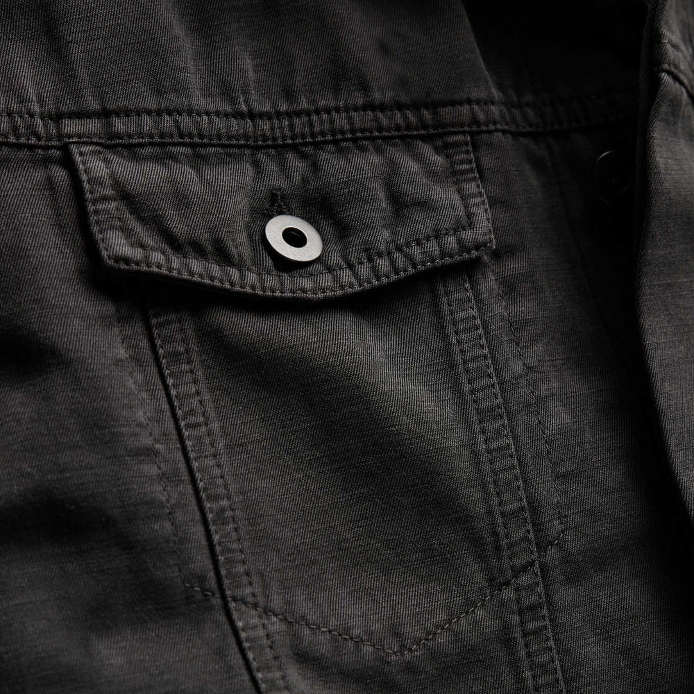 Cotton Linen Twill Trucker Jacket in Magma Pigment | James Perse Los Angeles