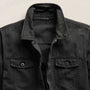 Cotton Linen Twill Trucker Jacket in Magma Pigment | James Perse Los Angeles