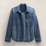 Denim Shirt Jacket in Medium Wash | James Perse Los Angeles