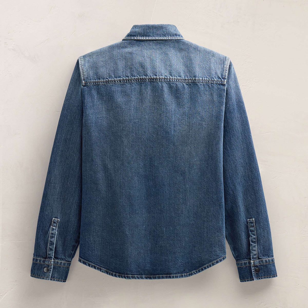 Denim Shirt Jacket in Medium Wash | James Perse Los Angeles