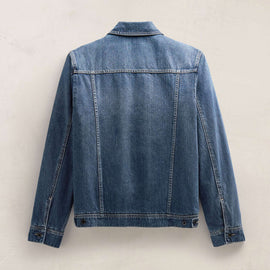 Denim Sherpa Lined Jacket in Medium Wash | James Perse Los Angeles FLAT