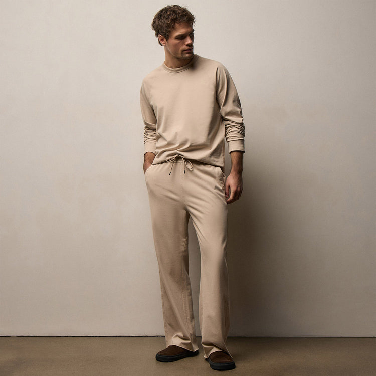 Heavy Organic Suede Jersey Sweat Pant in Stone | James Perse Los Angeles