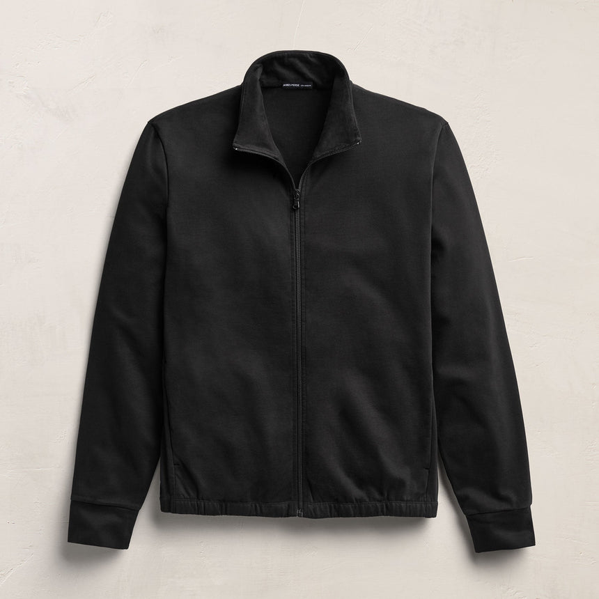 Organic Sueded Jersey Jacket in Black | James Perse Los Angeles