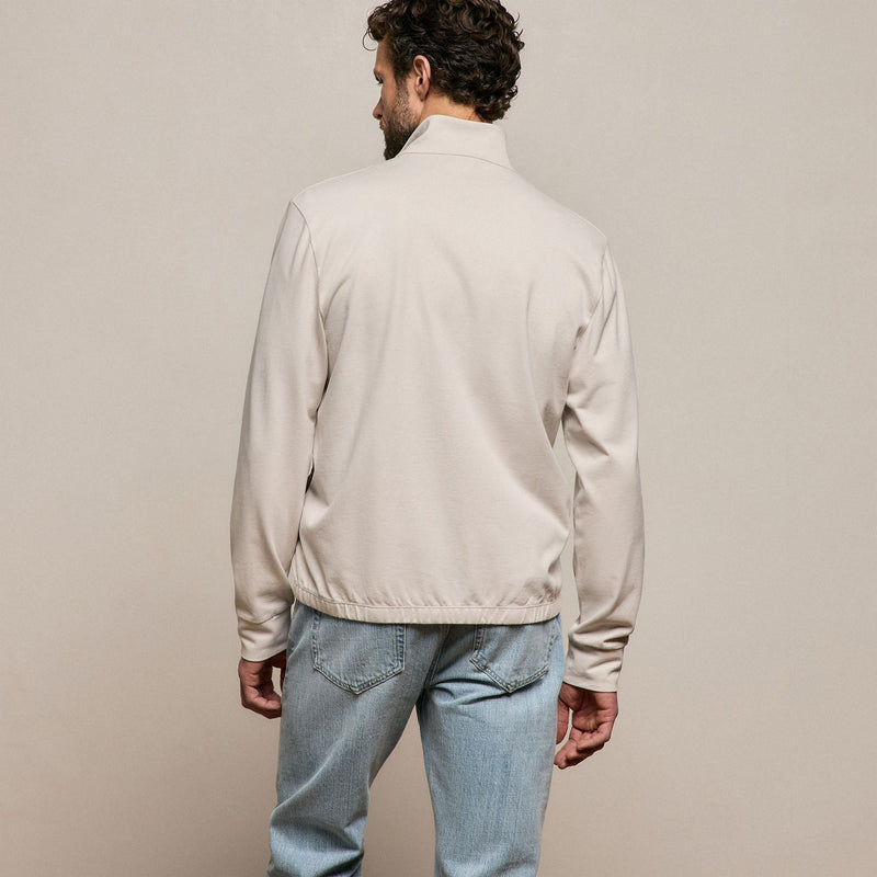 Organic Sueded Jersey Jacket in Pearl | James Perse Los Angeles