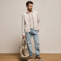 Organic Sueded Jersey Jacket in Pearl | James Perse Los Angeles