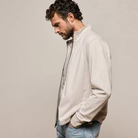Organic Sueded Jersey Jacket in Pearl | James Perse Los Angeles