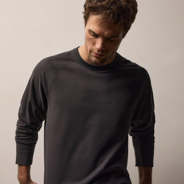 Heavy Organic Sueded Jersey Sweat Shirt in Magma | James Perse Los Angeles