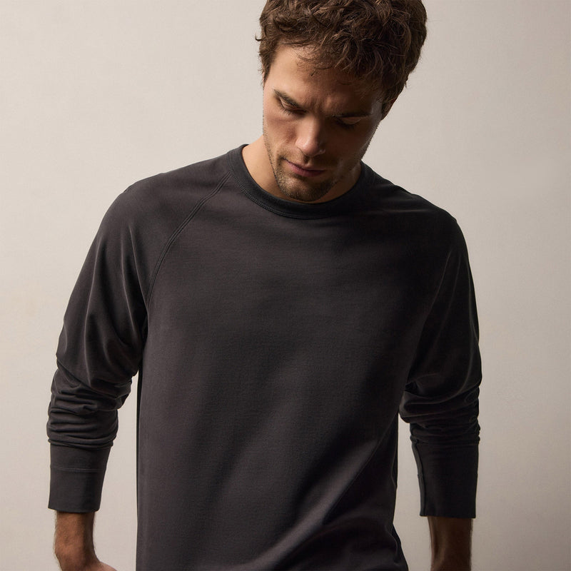 Heavy Organic Sueded Jersey Sweat Shirt in Magma | James Perse Los Angeles