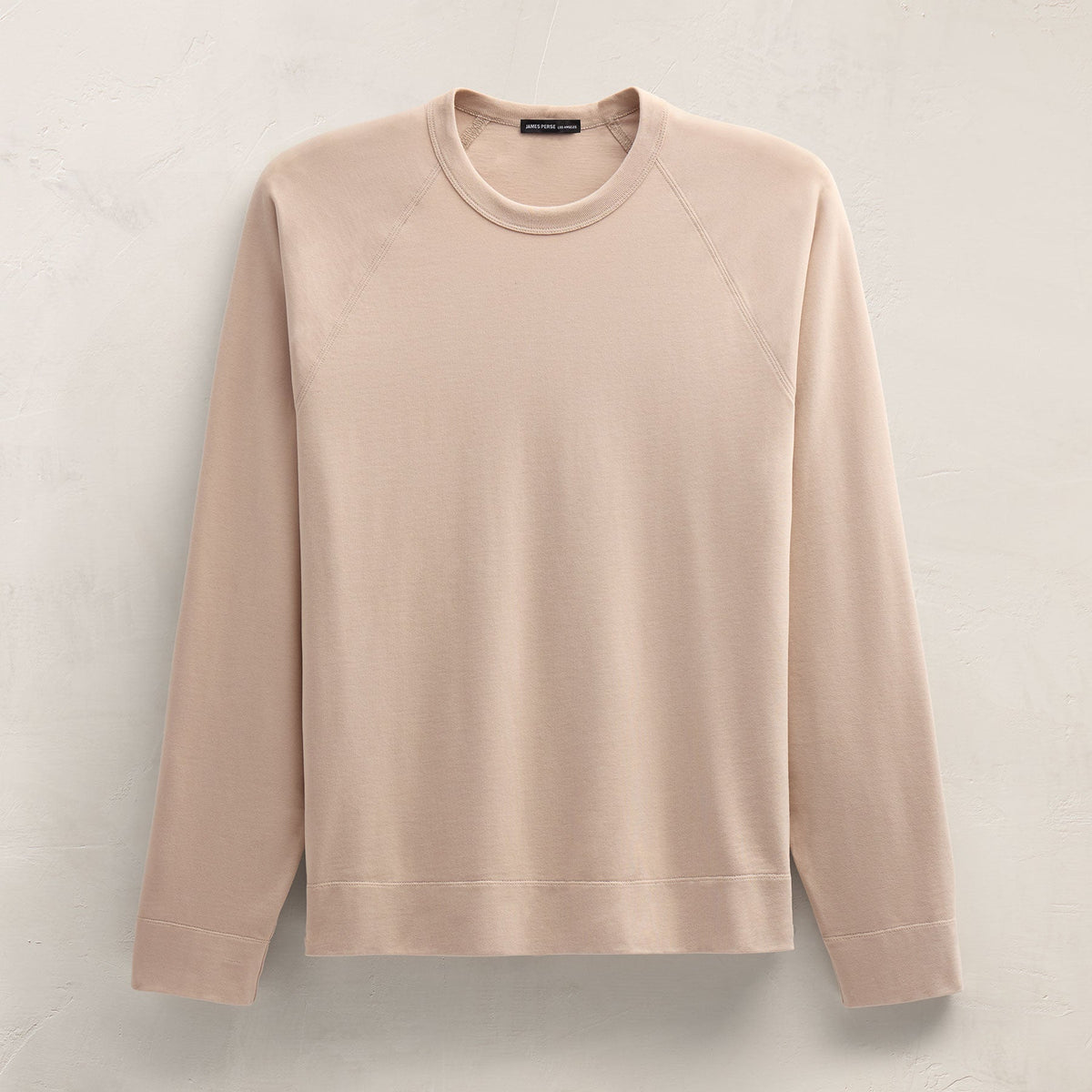 Heavy Organic Sueded Jersey Sweat Shirt in Stone | James Perse Los Angeles