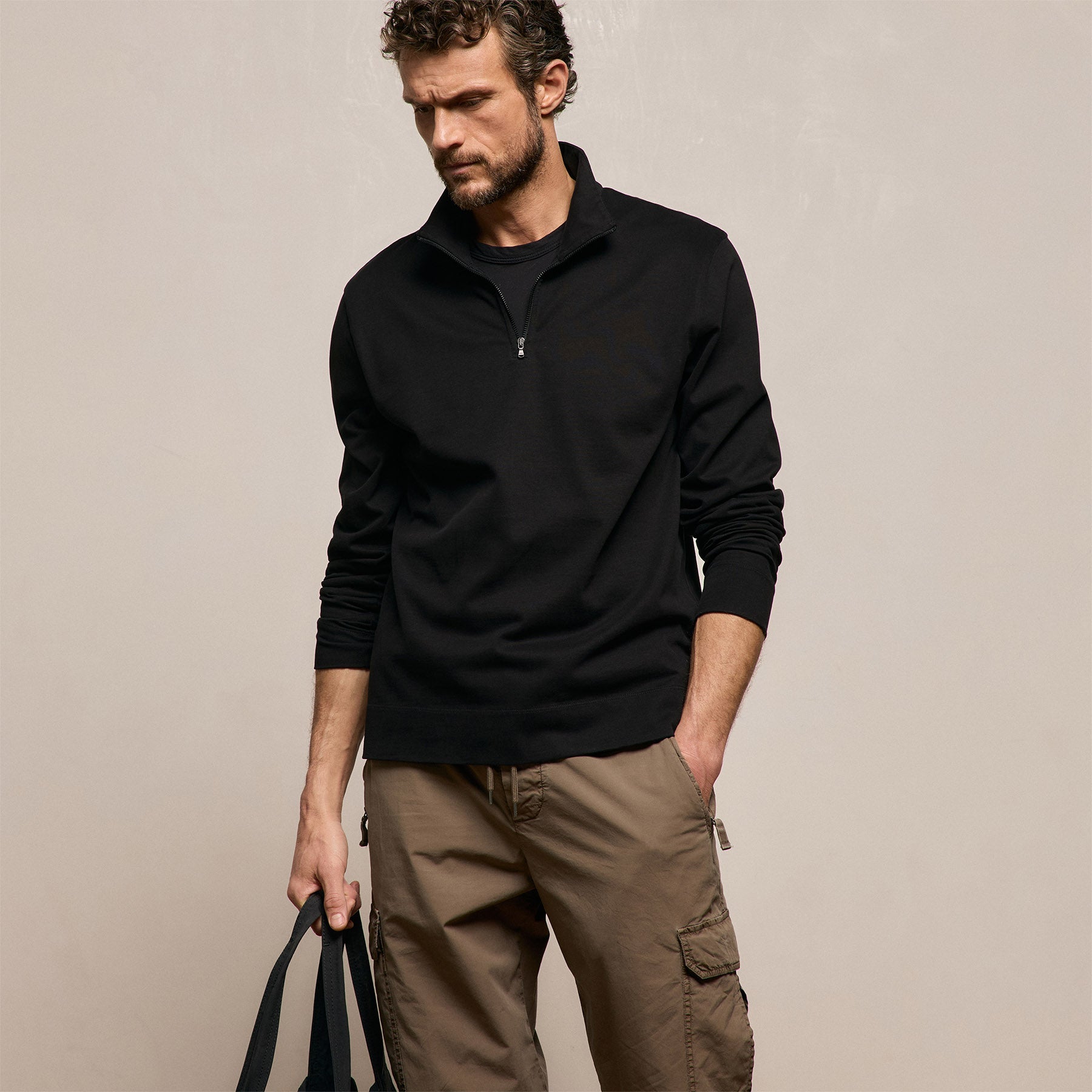 Organic Sueded Jersey Half Zip from James Perse - $395