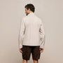 Organic Sueded Jersey Half Zip in Pearl | James Perse Los Angeles