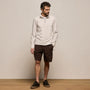 Organic Sueded Jersey Half Zip in Pearl | James Perse Los Angeles