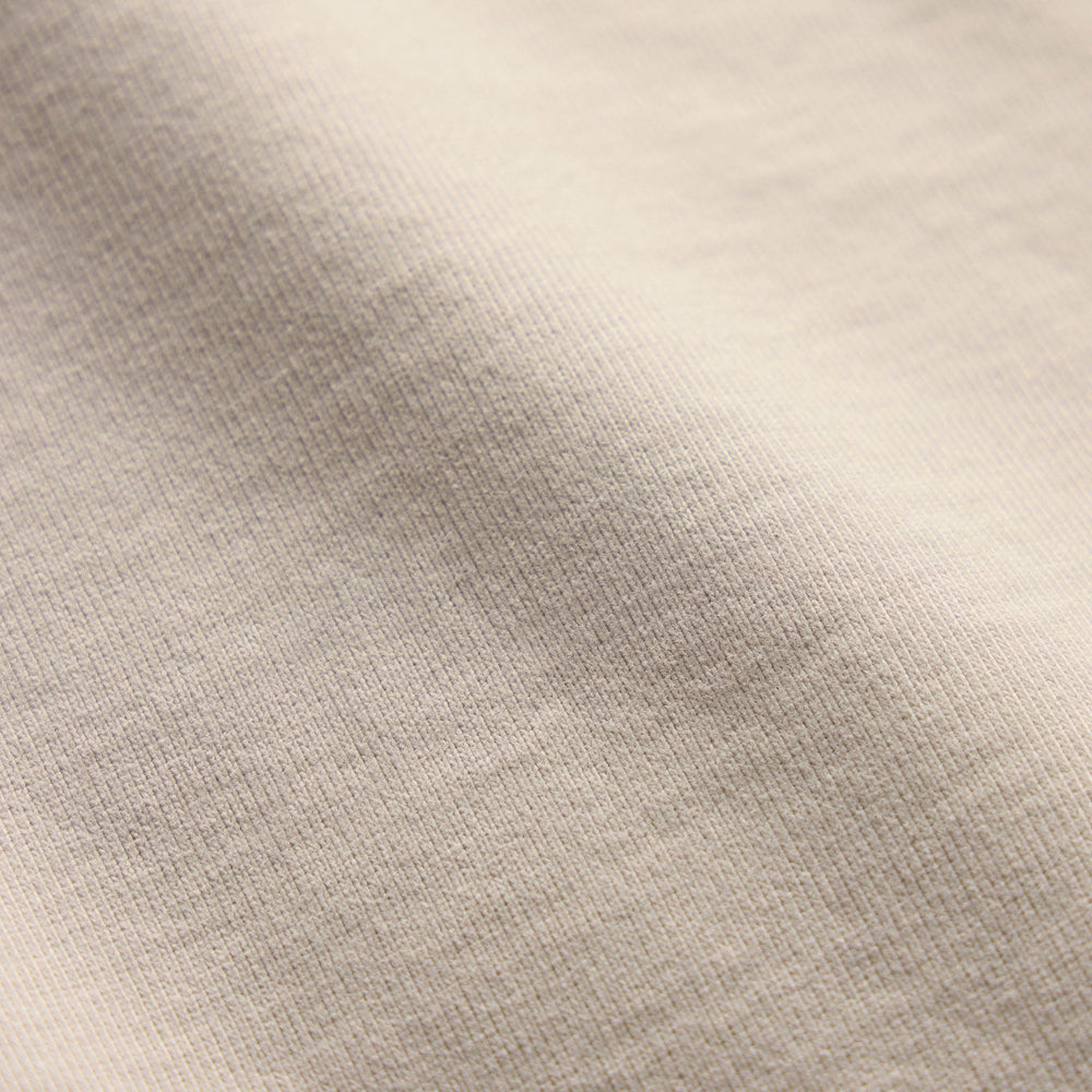 Organic Sueded Jersey Half Zip in Pearl | James Perse Los Angeles