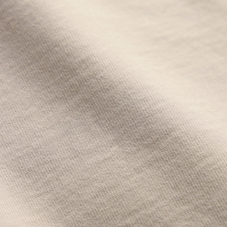 Organic Sueded Jersey Half Zip in Pearl | James Perse Los Angeles