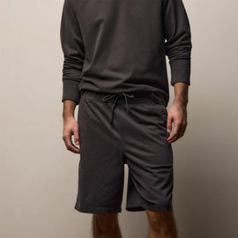 Heavy Organic Sueded Jersey Sweat Short in Magma | James Perse Los Angeles