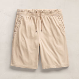 Heavy Organic Sueded Jersey Sweat Short in Stone | James Perse Los Angeles FLAT