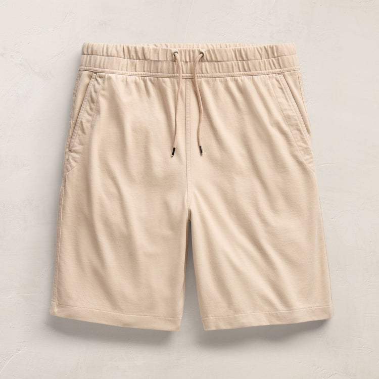 Heavy Organic Sueded Jersey Sweat Short in Stone | James Perse Los Angeles