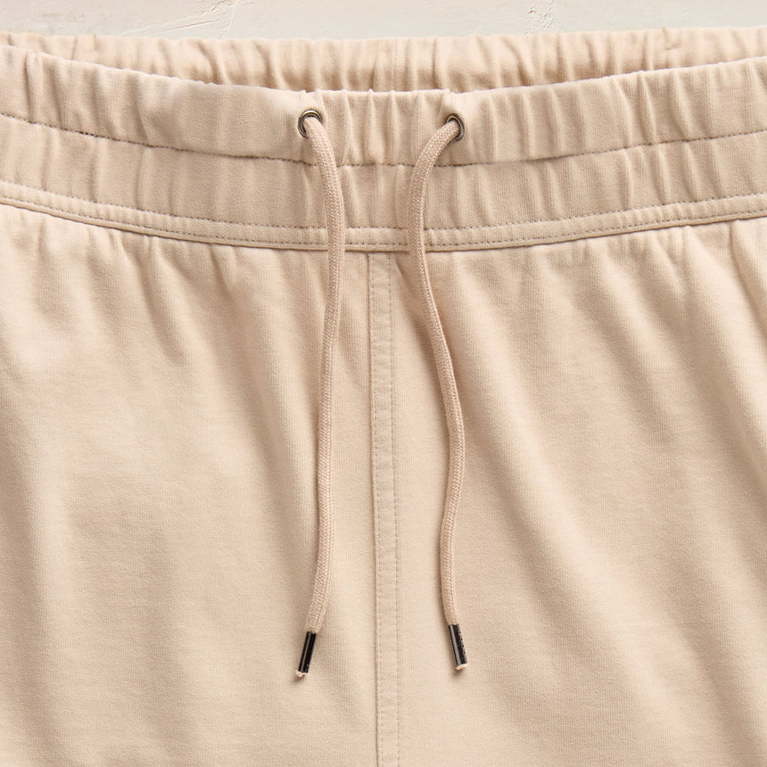 Heavy Organic Sueded Jersey Sweat Short in Stone | James Perse Los Angeles FLAT