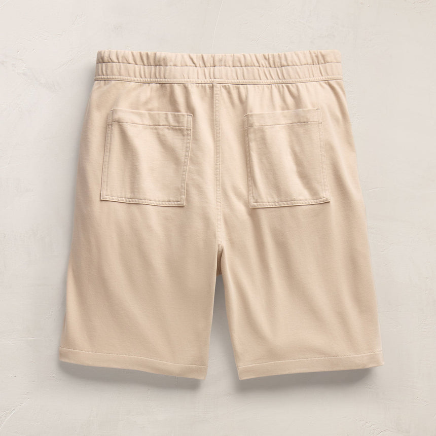 Heavy Organic Sueded Jersey Sweat Short in Stone | James Perse Los Angeles FLAT