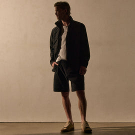Men's Suede Retro Sneaker in Cappuccino | James Perse Los Angeles