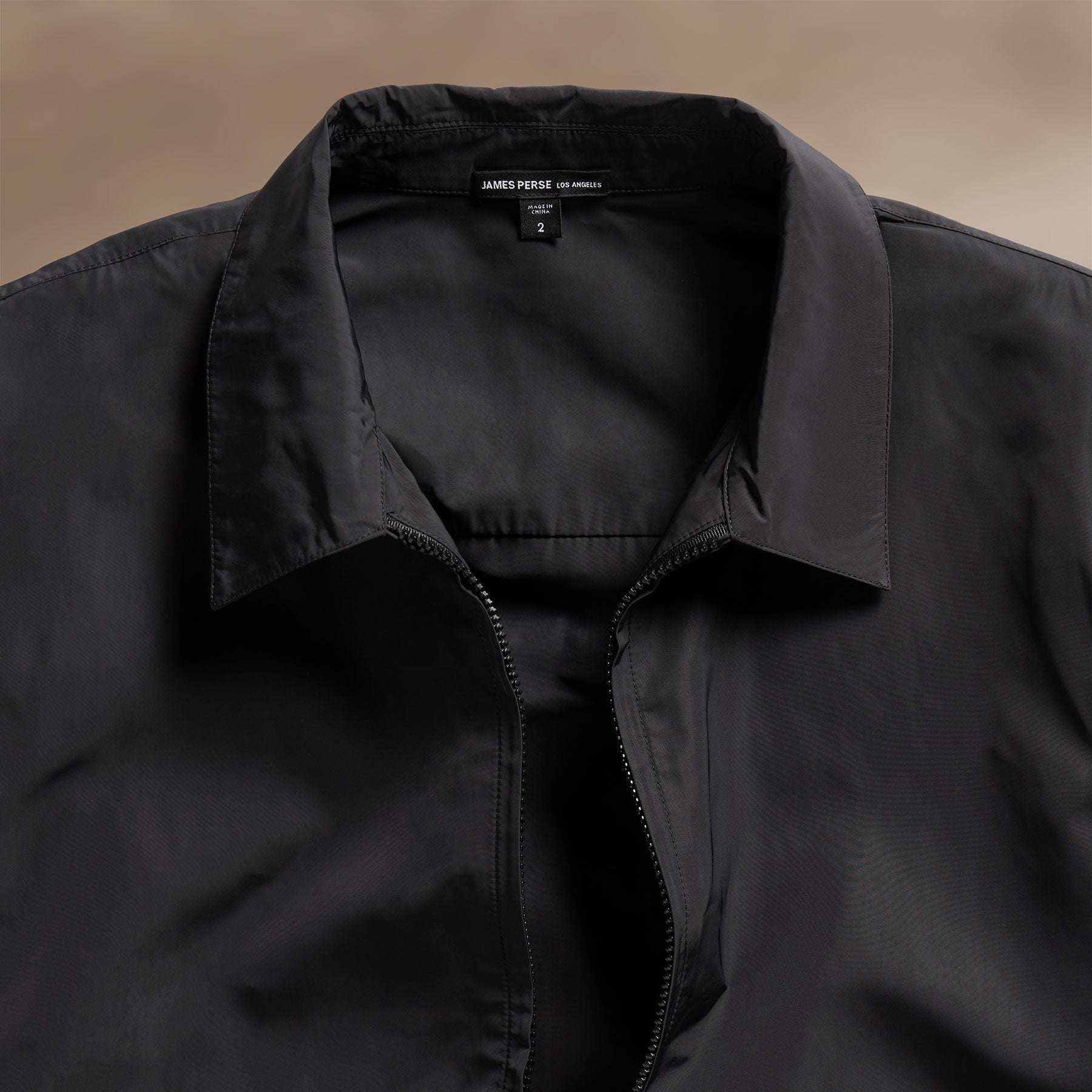 Nylon Coach Jacket in Black | James Perse Los Angeles