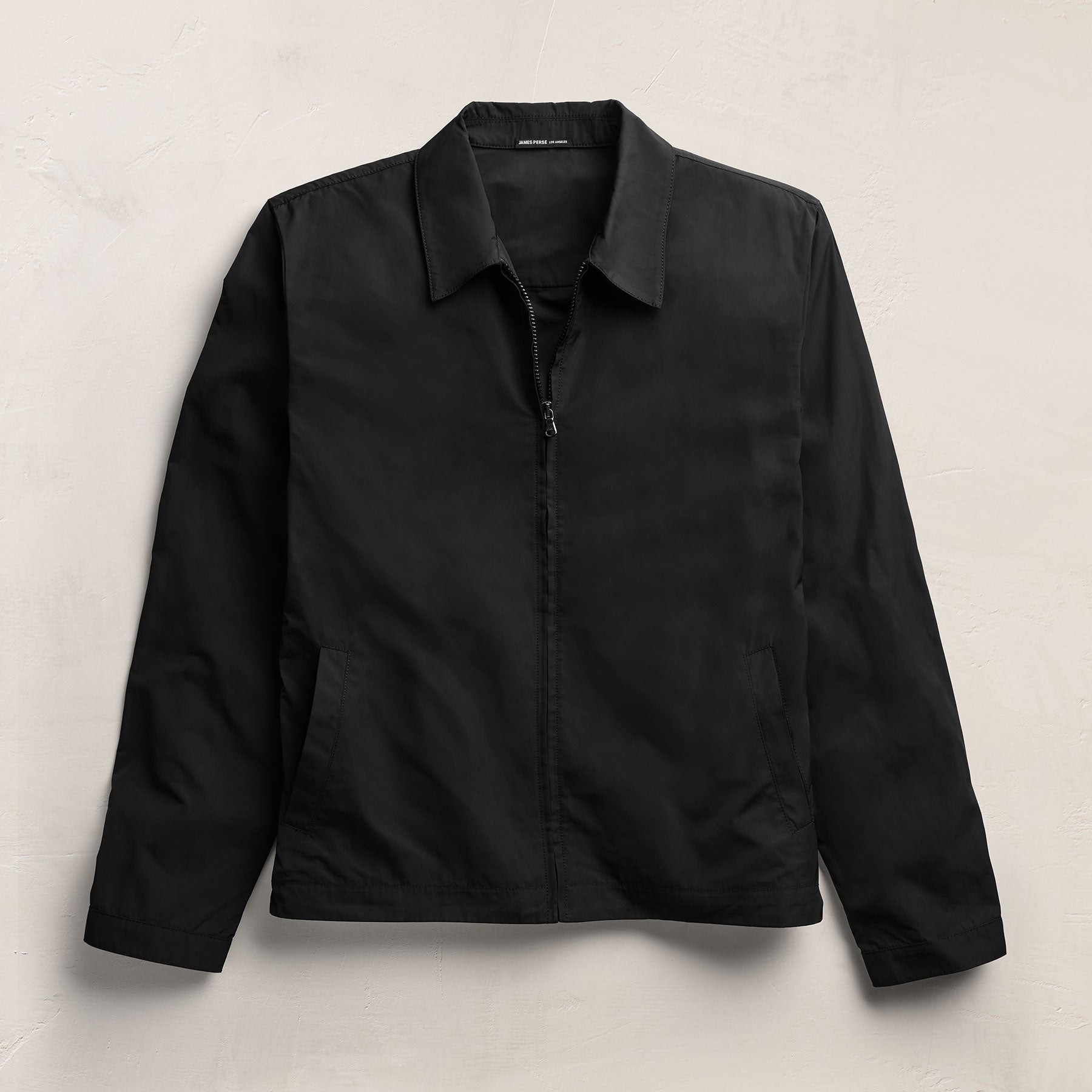 Recycled Twill Coach Jacket in Black | James Perse Los Angeles