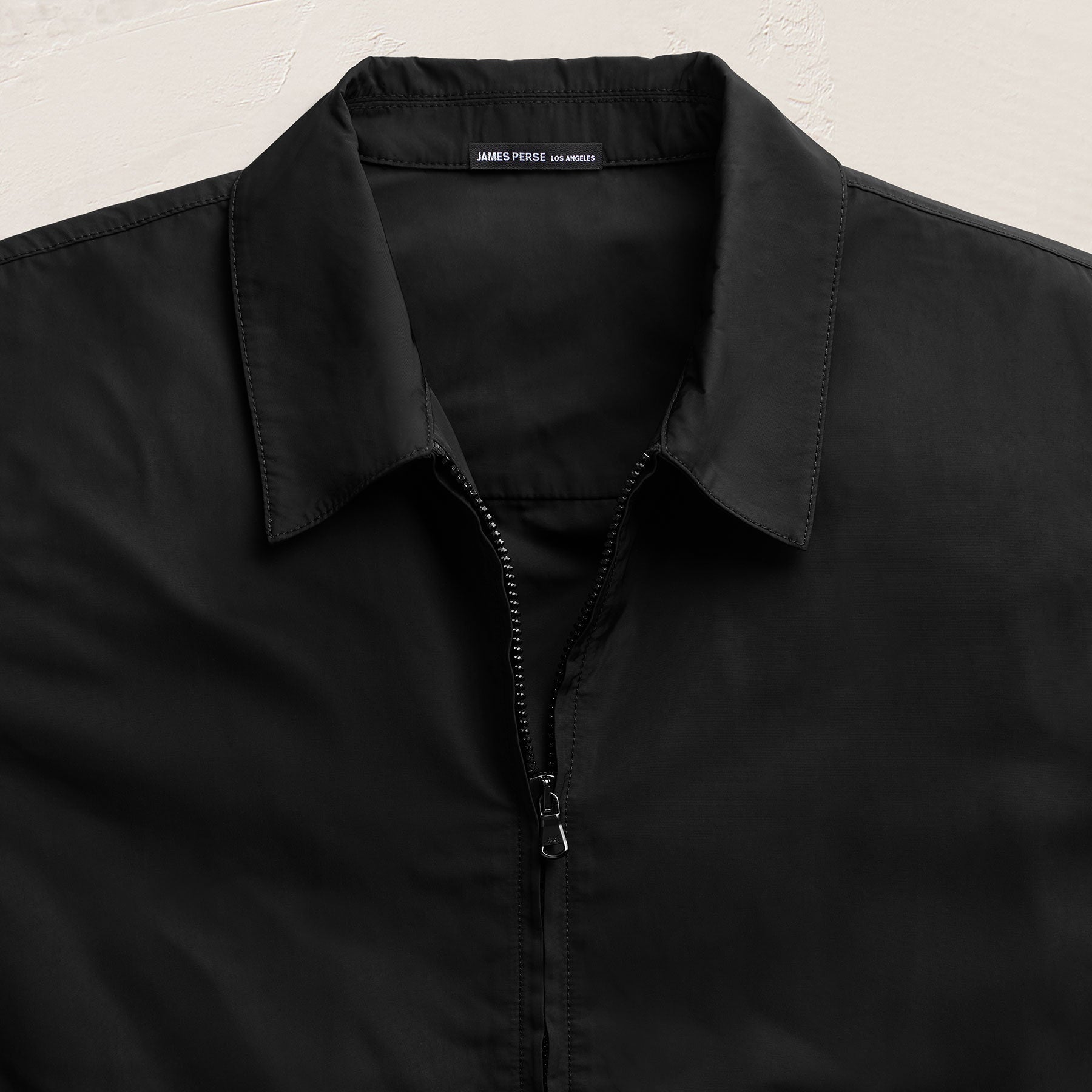 Recycled Twill Coach Jacket in Black | James Perse Los Angeles