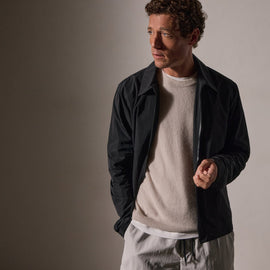 Nylon Coach Jacket in Black | James Perse Los Angeles