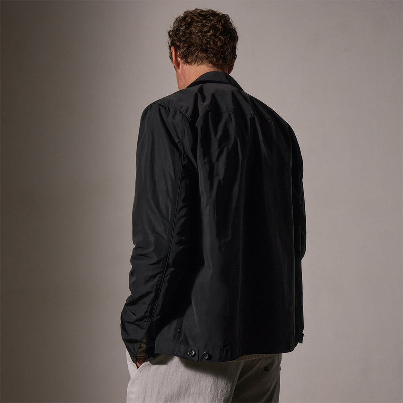 Nylon Coach Jacket in Black | James Perse Los Angeles