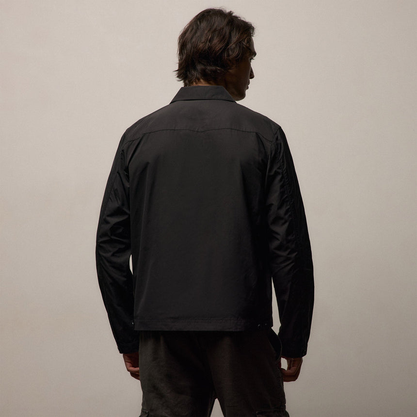 Recycled Twill Coach Jacket in Black | James Perse Los Angeles
