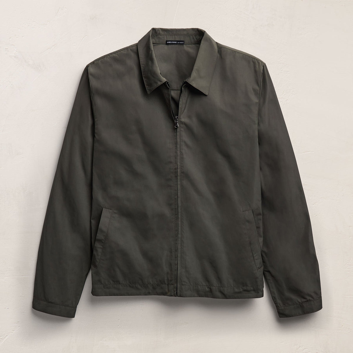 Recycled Twill Coach Jacket in Dark Olive | James Perse Los Angeles