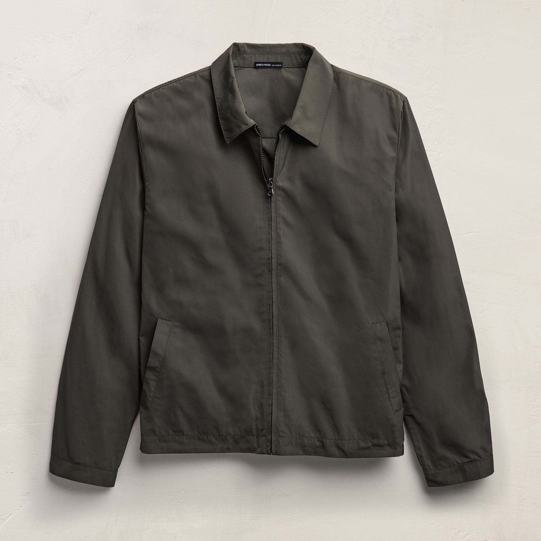 Recycled Twill Coach Jacket in Dark Olive | James Perse Los Angeles