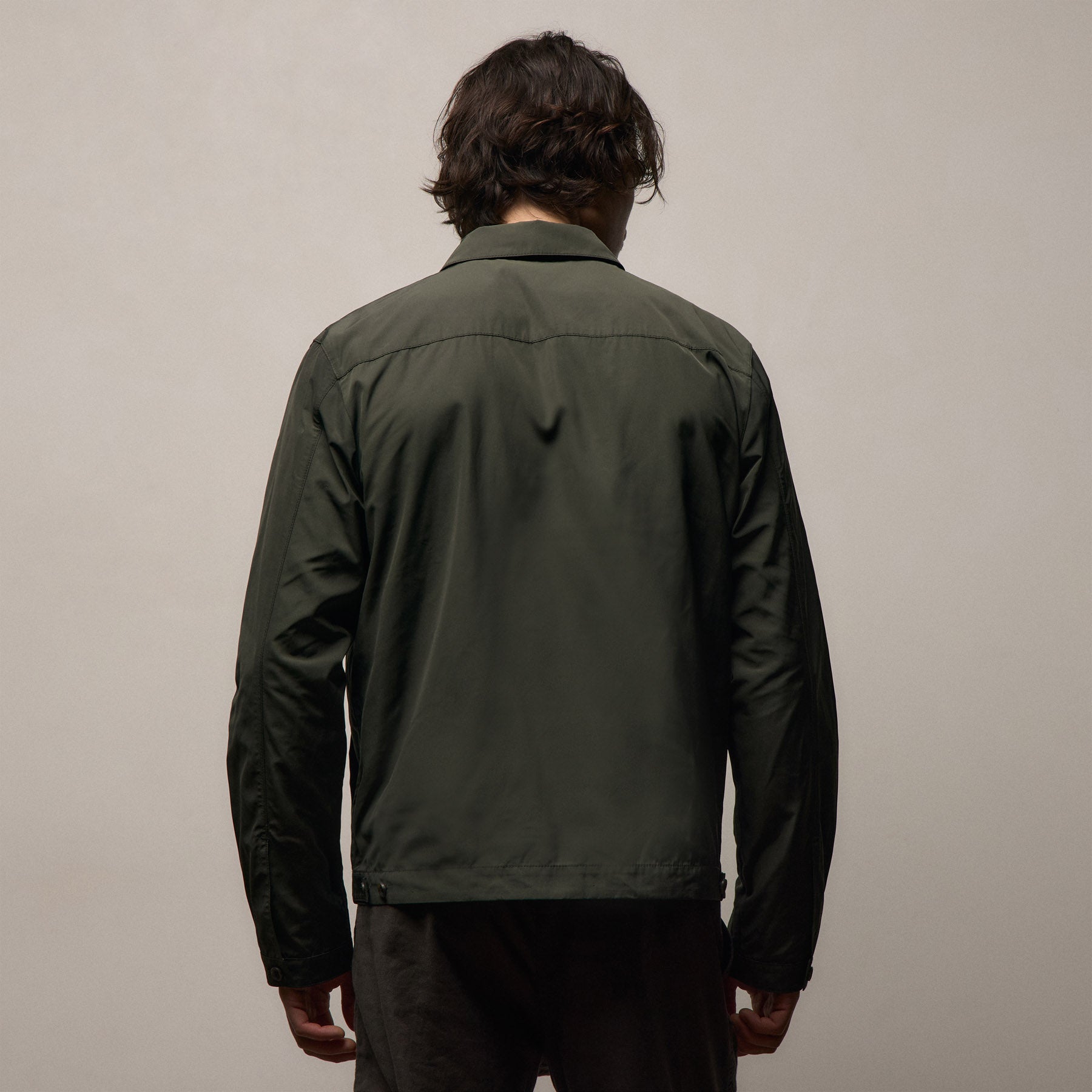 Recycled Twill Coach Jacket in Dark Olive | James Perse Los Angeles
