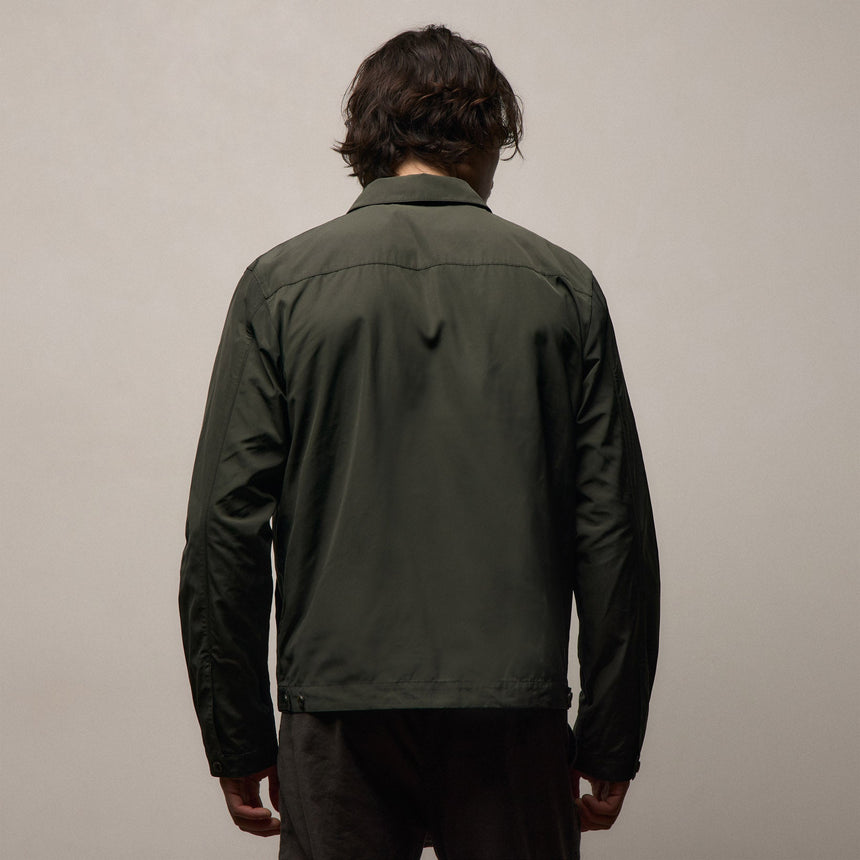Recycled Twill Coach Jacket in Dark Olive | James Perse Los Angeles