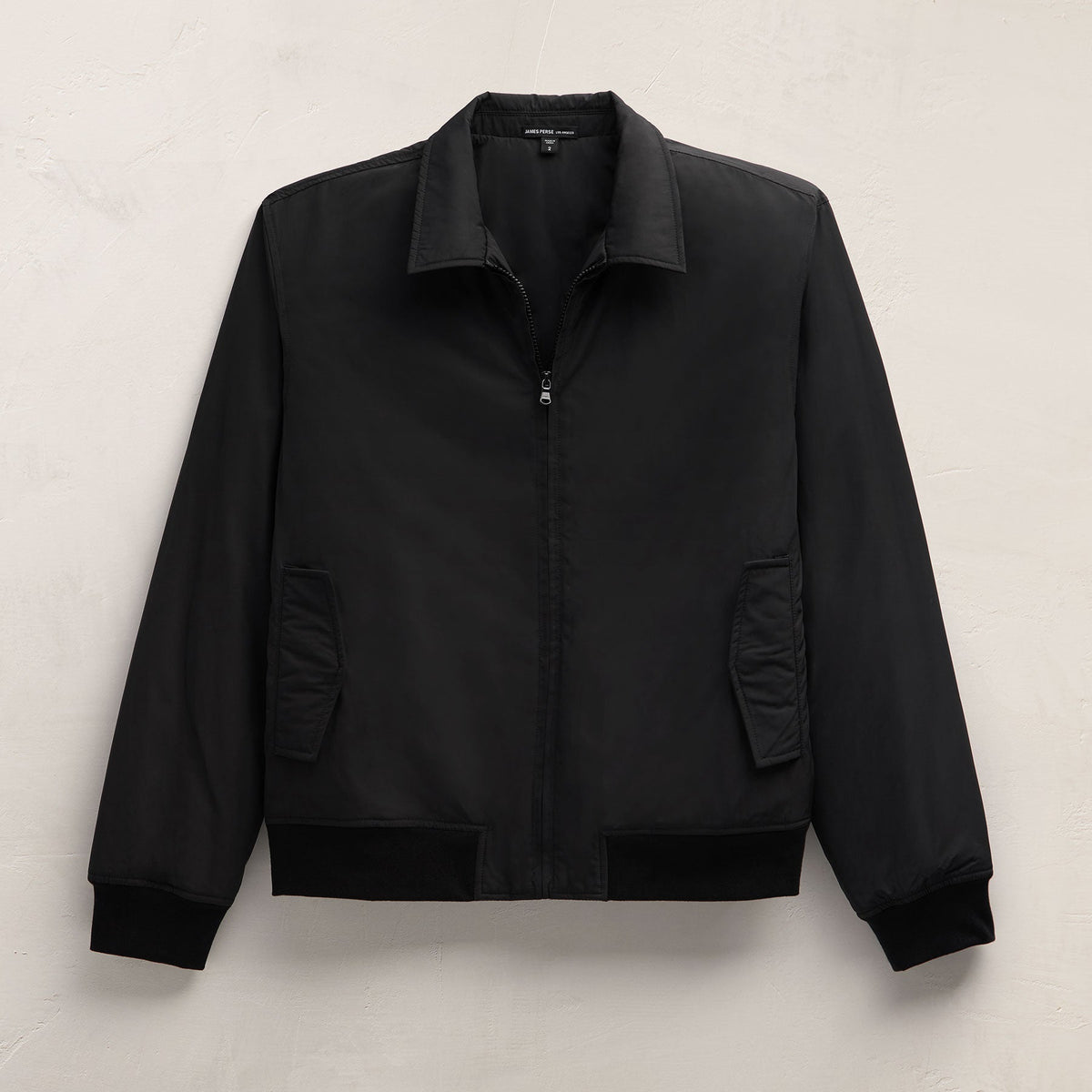 Recycled Poly Bomber Jacket in Black | James Perse Los Angeles