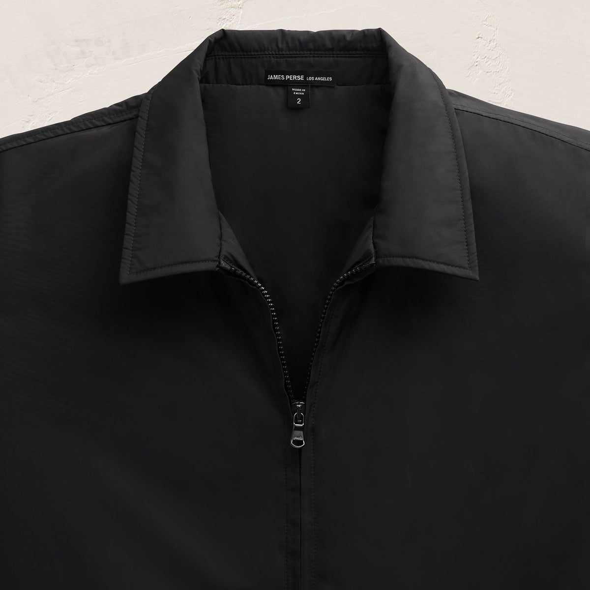 Recycled Poly Bomber Jacket in Black | James Perse Los Angeles