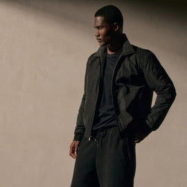 Recycled Poly Bomber Jacket in Black | James Perse Los Angeles