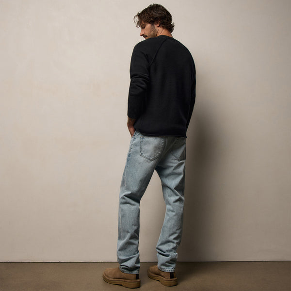 Recycled Cashmere Crew Sweater - Black