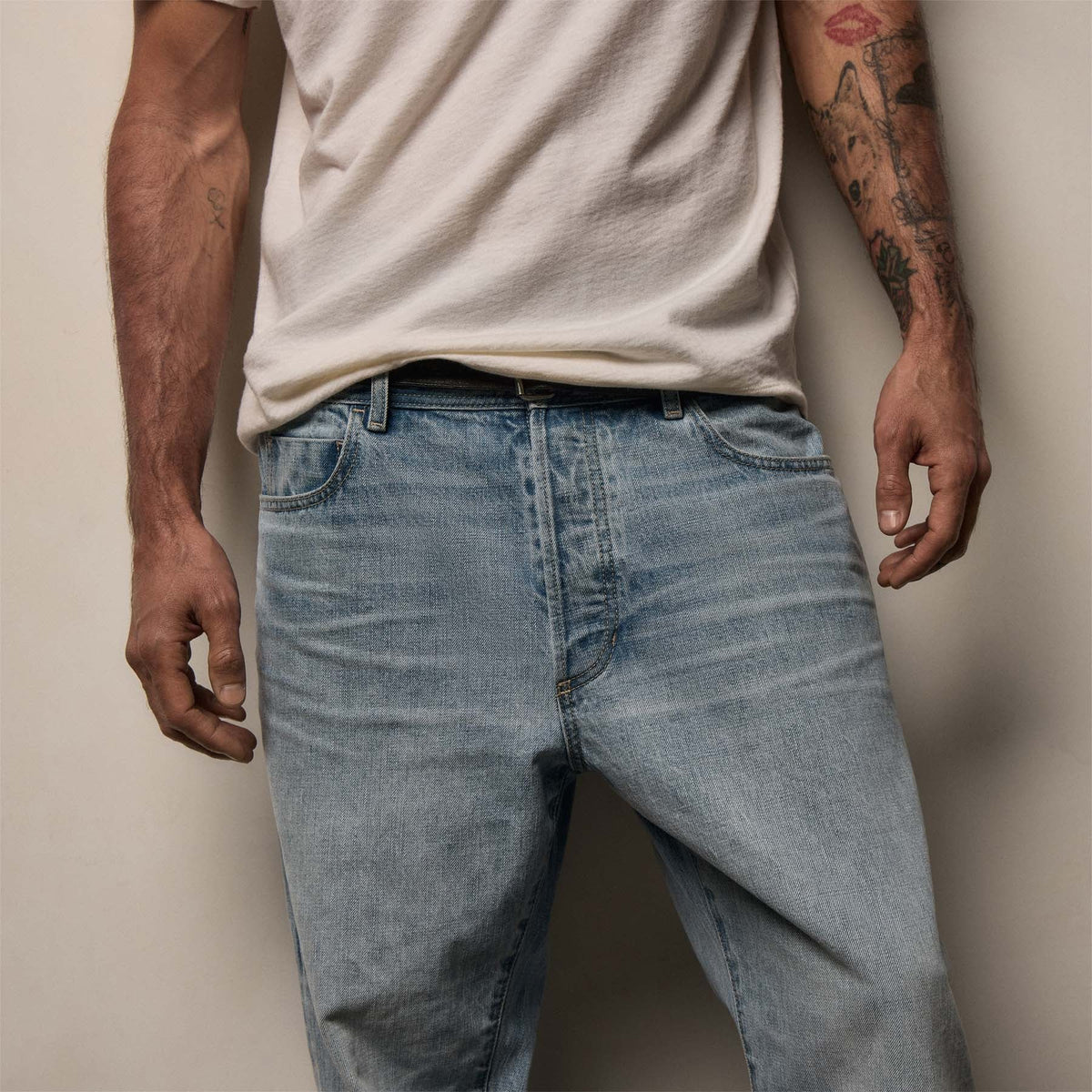 Denim Wide Leg Fit in California Sunfade | James Perse Los Angeles