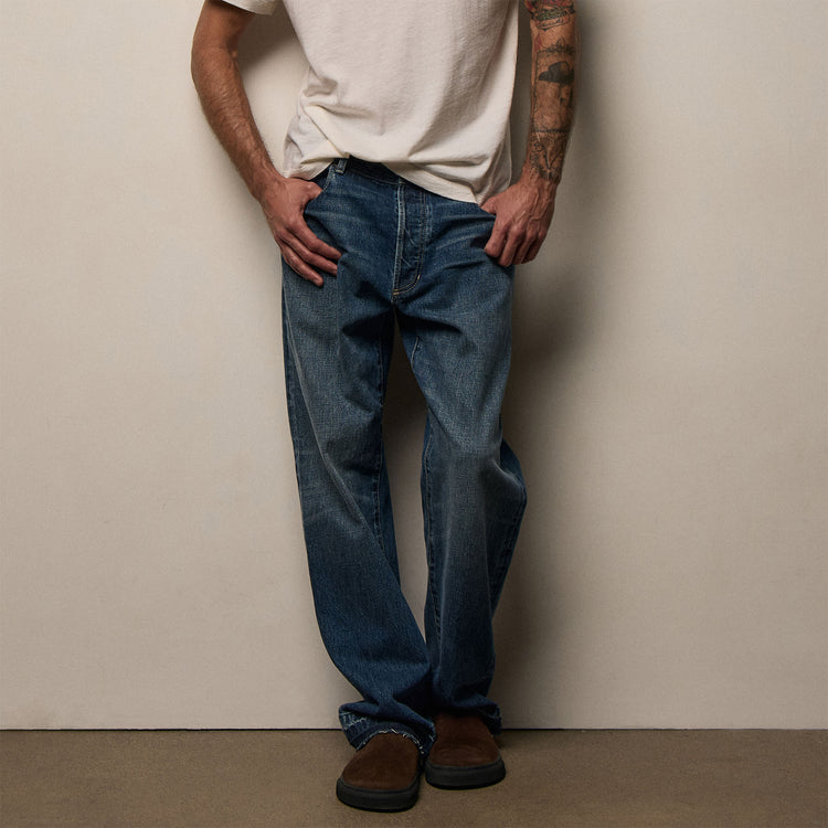 Denim Wide Leg Fit in Blue Pacific | James Perse Los Angeles