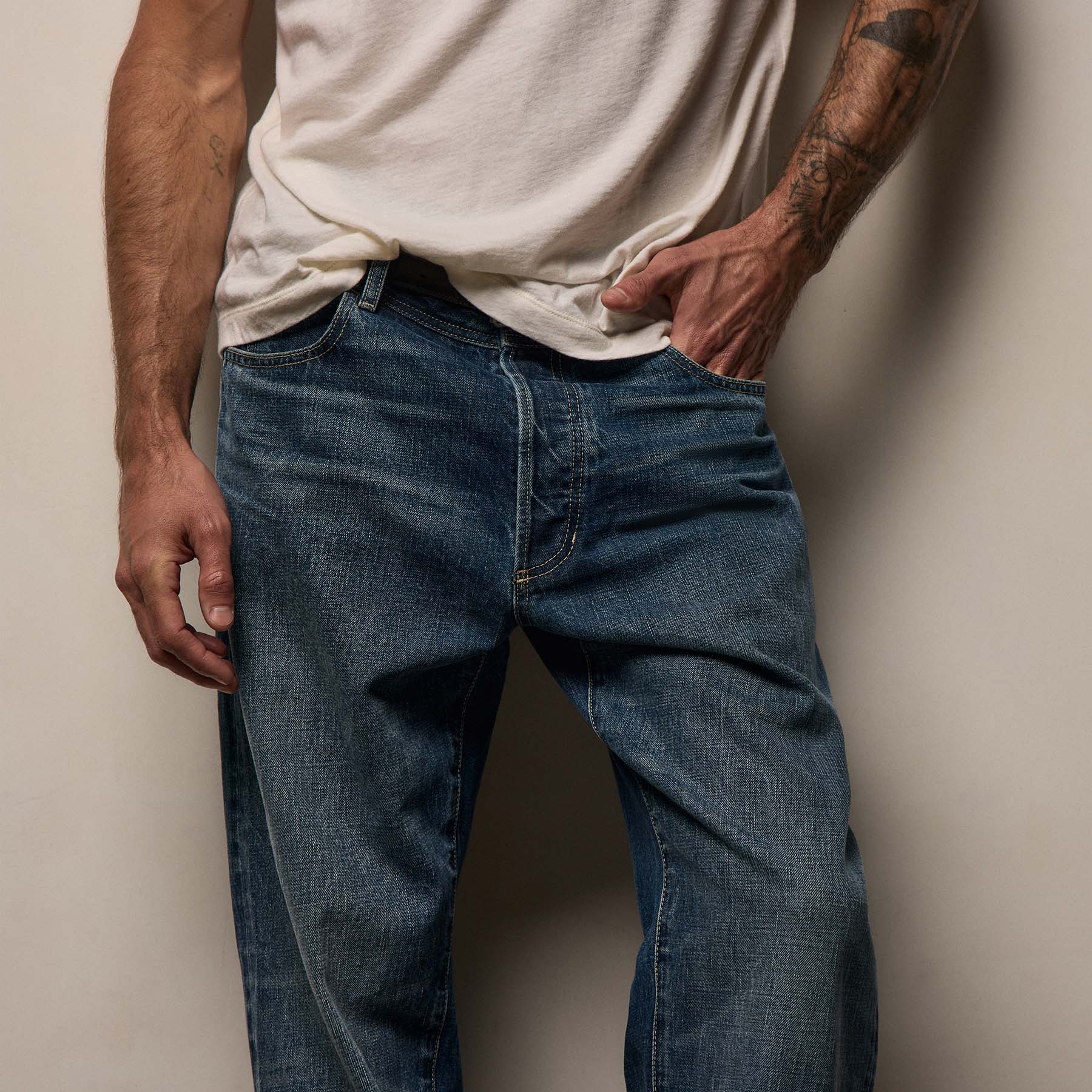 Surfer Selvedge Denim Pant In Blue Pacific | James Perse Los Angeles