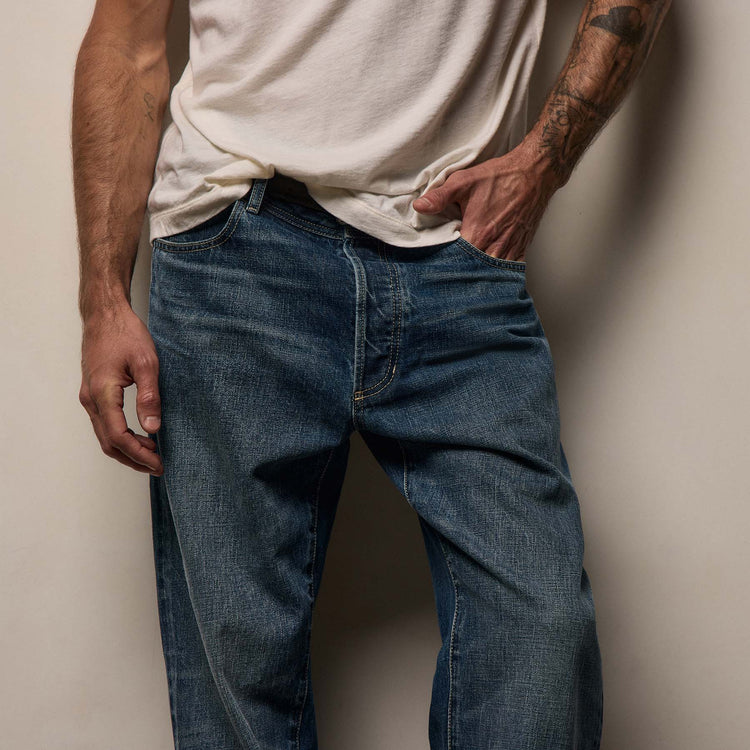 Denim Wide Leg Fit in Blue Pacific | James Perse Los Angeles