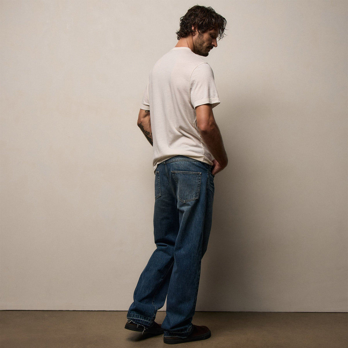 Denim Wide Leg Fit in Blue Pacific | James Perse Los Angeles