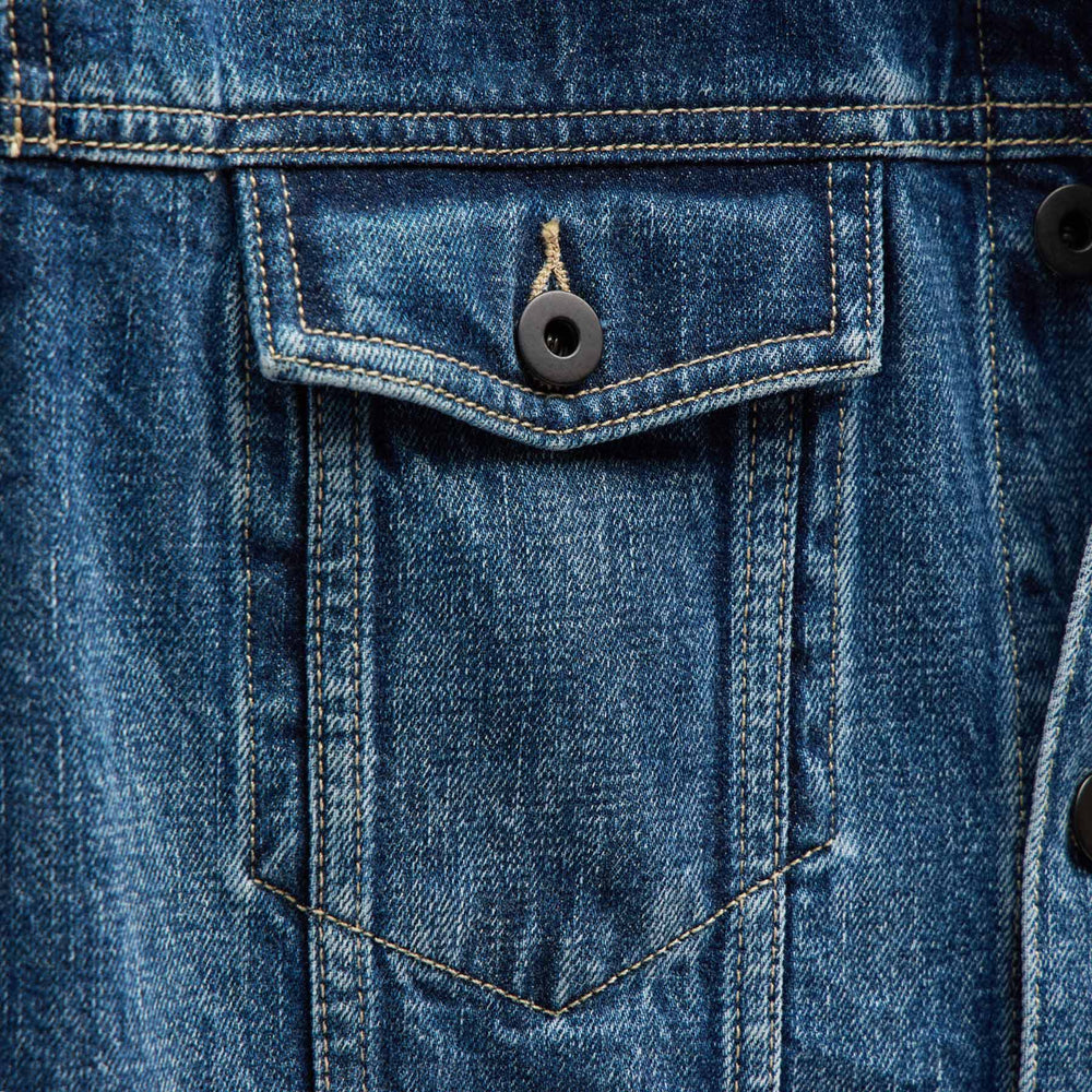 Denim Jean Jacket in Medium Wash | James Perse Los Angeles FLAT