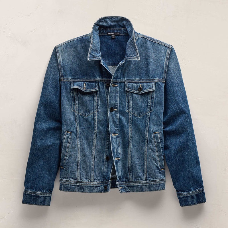 Denim Jean Jacket in Medium Wash | James Perse Los Angeles FLAT
