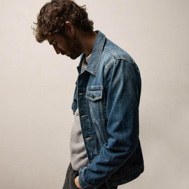 Selvedge Denim Jacket in Medium Wash | James Perse Los Angeles